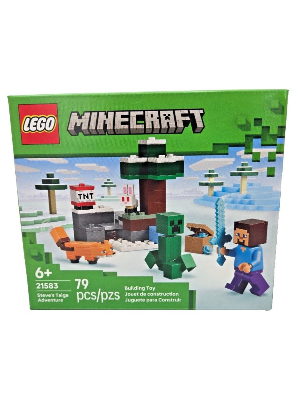 LEGO Minecraft Steve's Taiga Adventure 21583 79pc Steve Creeper New Sealed